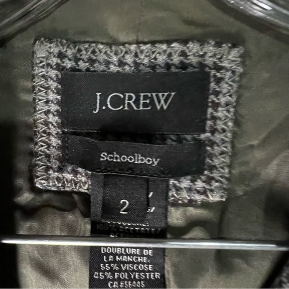 J. Crew Schoolboy Brown Houndstooth Wool Blazer - Picture 7 of 10